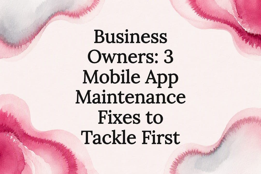 Business Owners: 3 Mobile App Maintenance Fixes to Tackle First