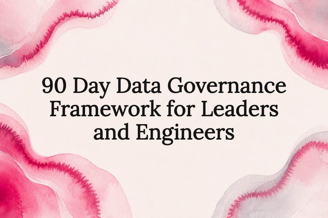 90 Day Data Governance Framework for Leaders and Engineers