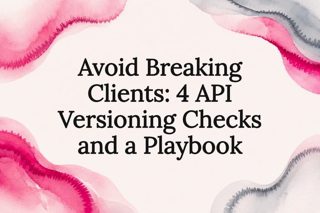 Avoid Breaking Clients: 4 API Versioning Checks and a Playbook