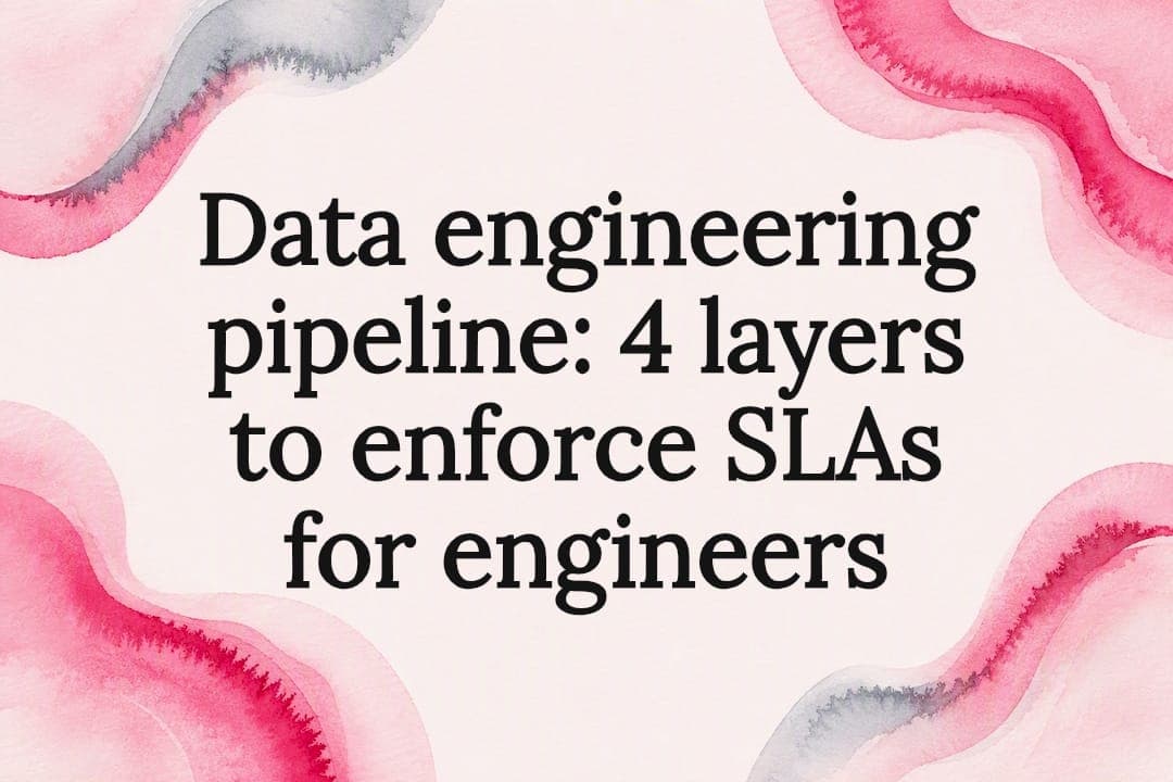 Data engineering pipeline: 4 layers to enforce SLAs for engineers