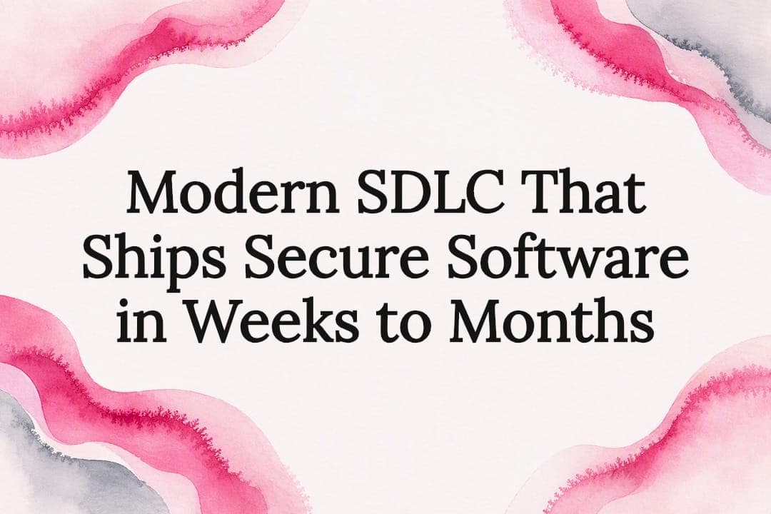 Modern SDLC That Ships Secure Software in Weeks to Months