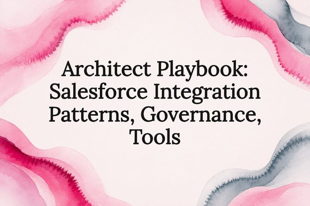 Architect Playbook: Salesforce Integration Patterns, Governance, Tools