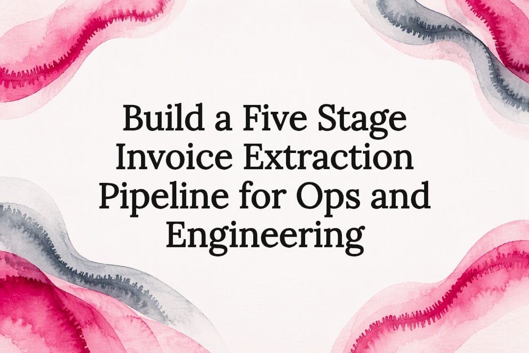 Build a Five Stage Invoice Extraction Pipeline for Ops and Engineering