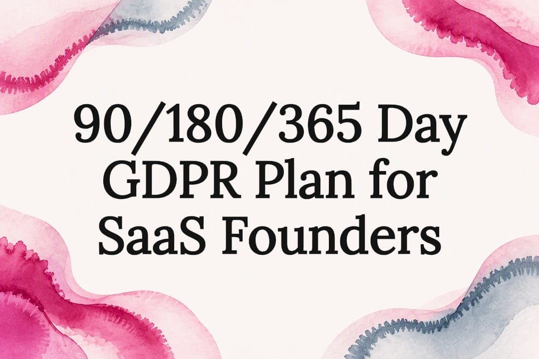 90/180/365 Day GDPR Plan for SaaS Founders