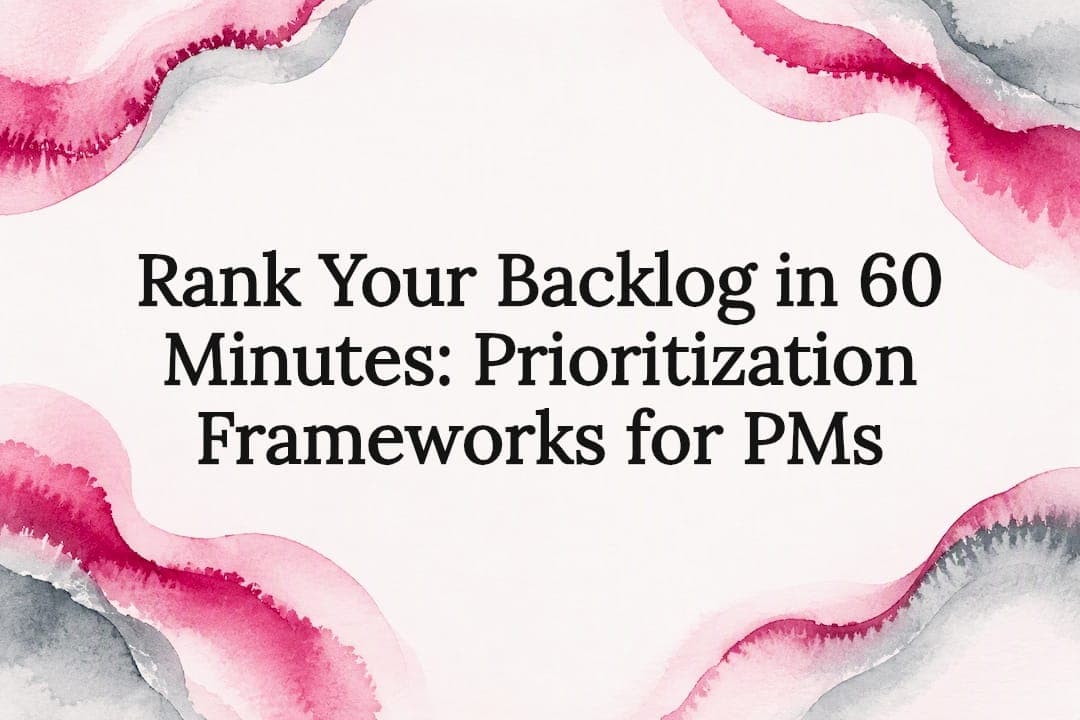Rank Your Backlog in 60 Minutes: Prioritization Frameworks for PMs