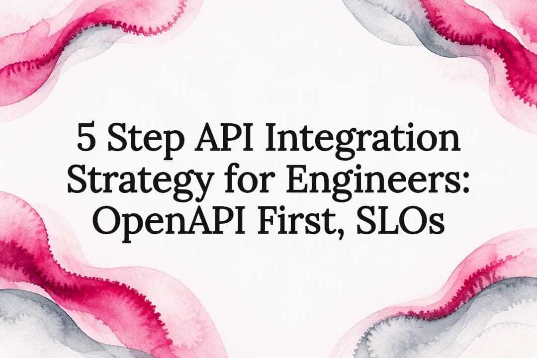 5 Step API Integration Strategy for Engineers: OpenAPI First, SLOs