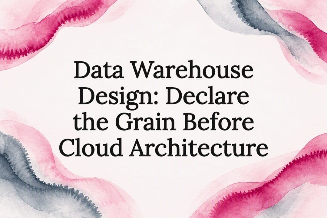 Data Warehouse Design: Declare the Grain Before Cloud Architecture