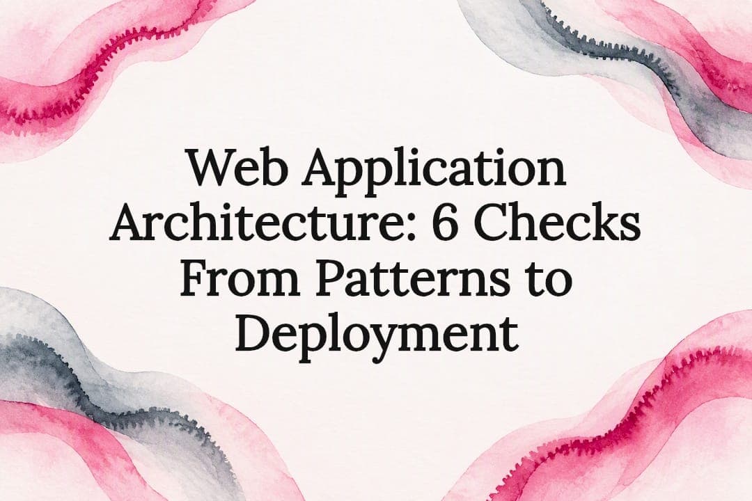 Web Application Architecture: 6 Checks From Patterns to Deployment