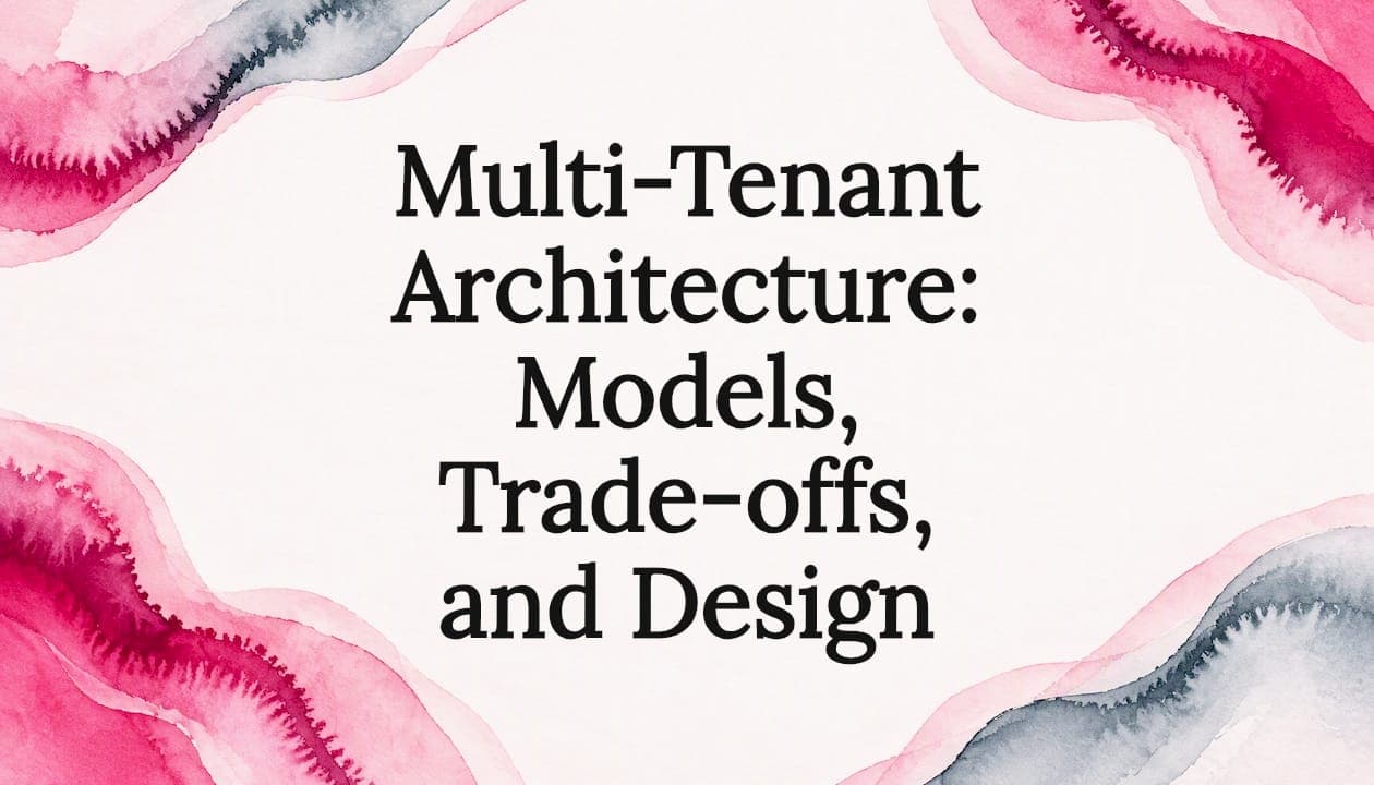 Multi-Tenant Architecture: Models, Trade-offs, and Design